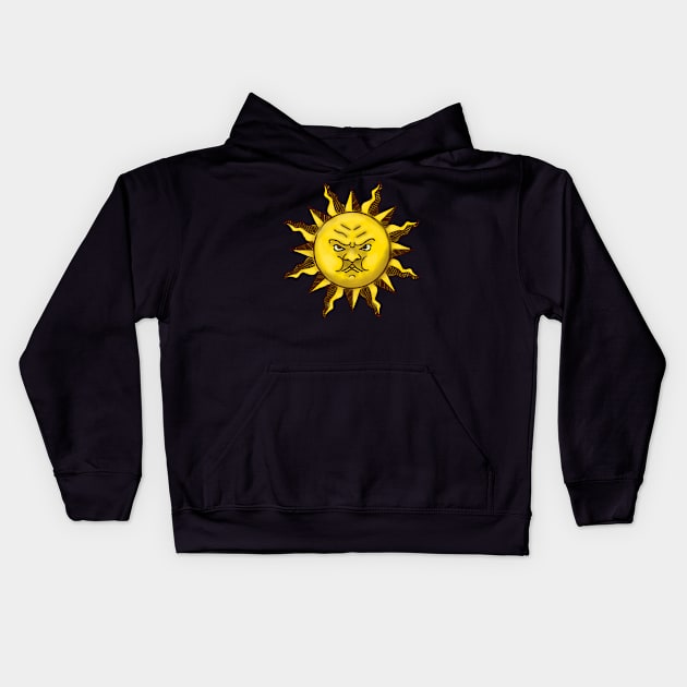 Averland Sun Heraldry Inspired by Fantasy Battles Kids Hoodie by SolarCross